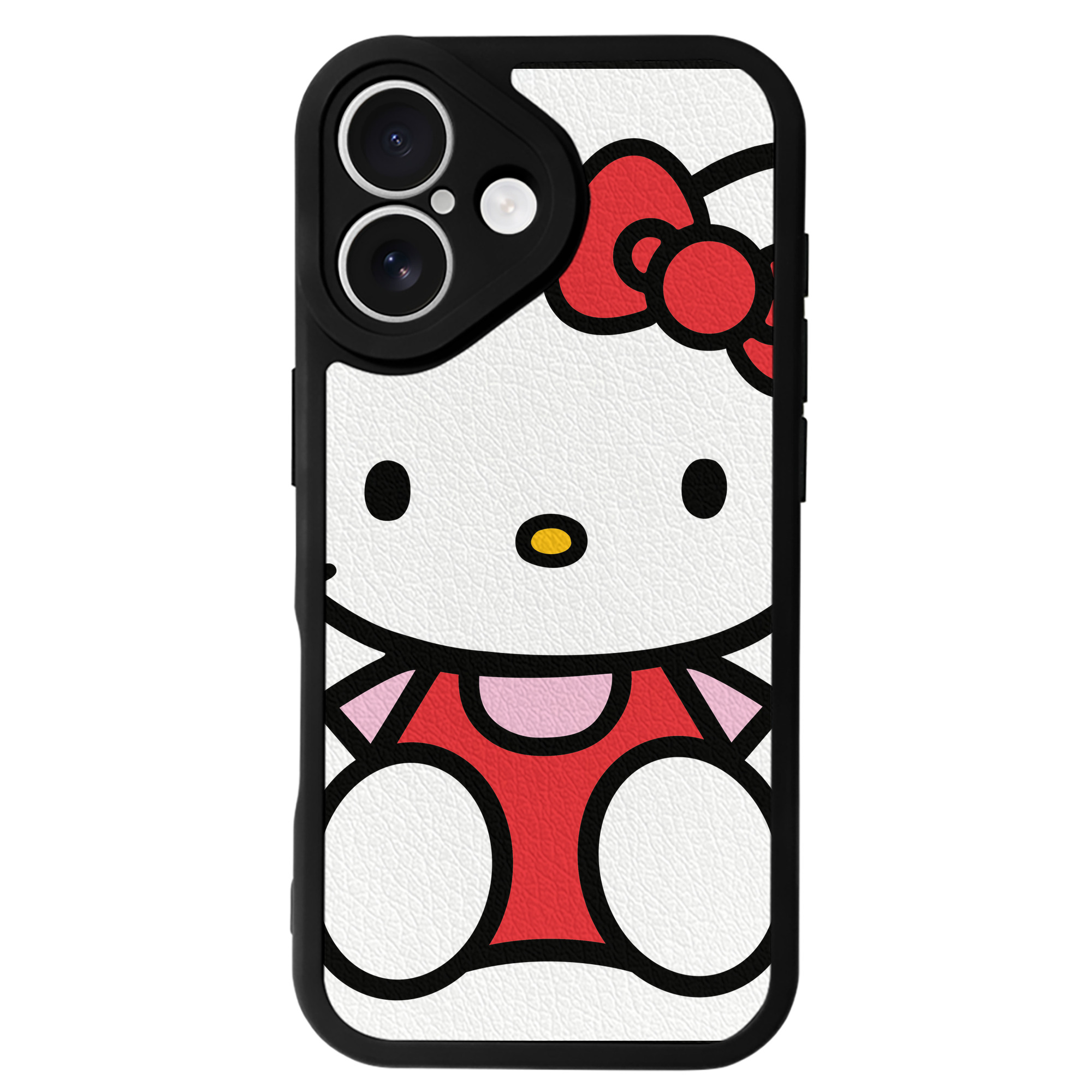 （画像用） Hello Kitty ハローキティ 【iPhone 16シリーズ対応】シリコンスマホケース（レザー調） 材質：シリコン